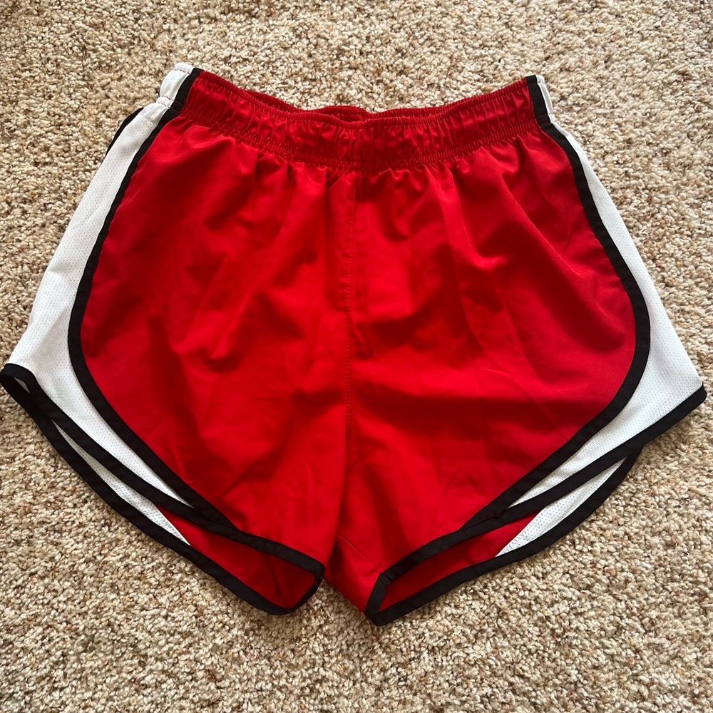 Nike Red and White Shorts